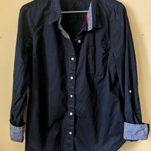 Navy casual Tommy Hilfiger women's button down